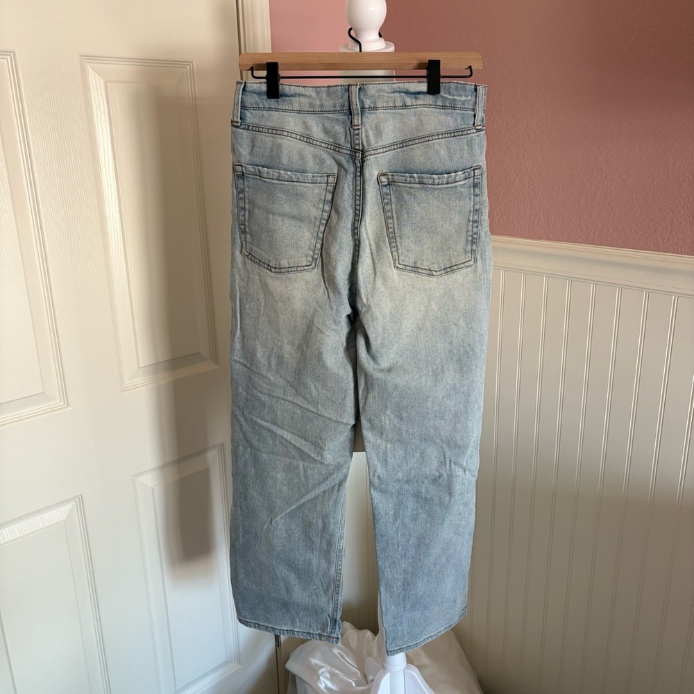 Distressed High Rise Straight Leg Denim Wild Fable size 6 - Picture 5 of 7